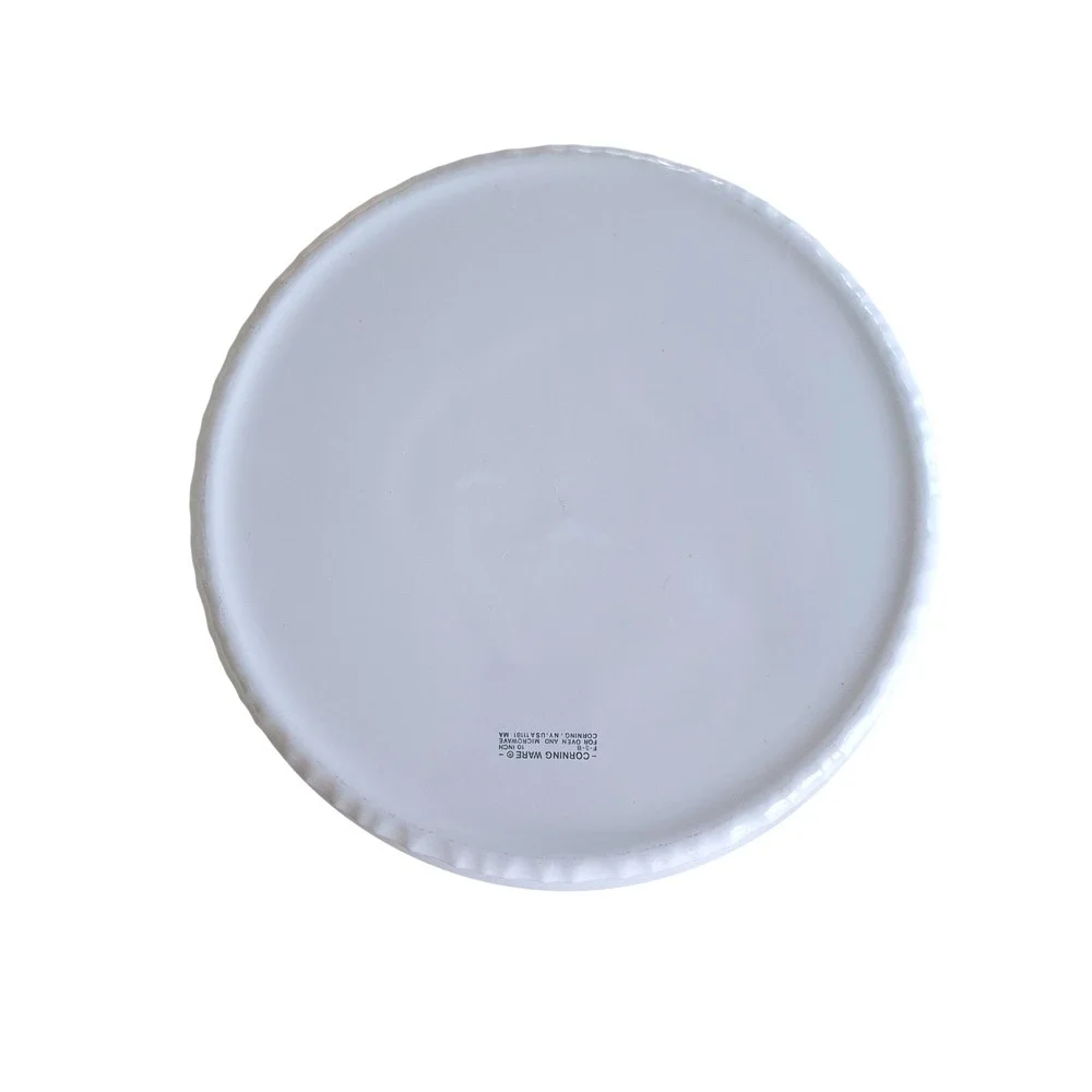 Corning Ware French White 10 Inch Round Quiche Tart Baking Dish F-3-B USA